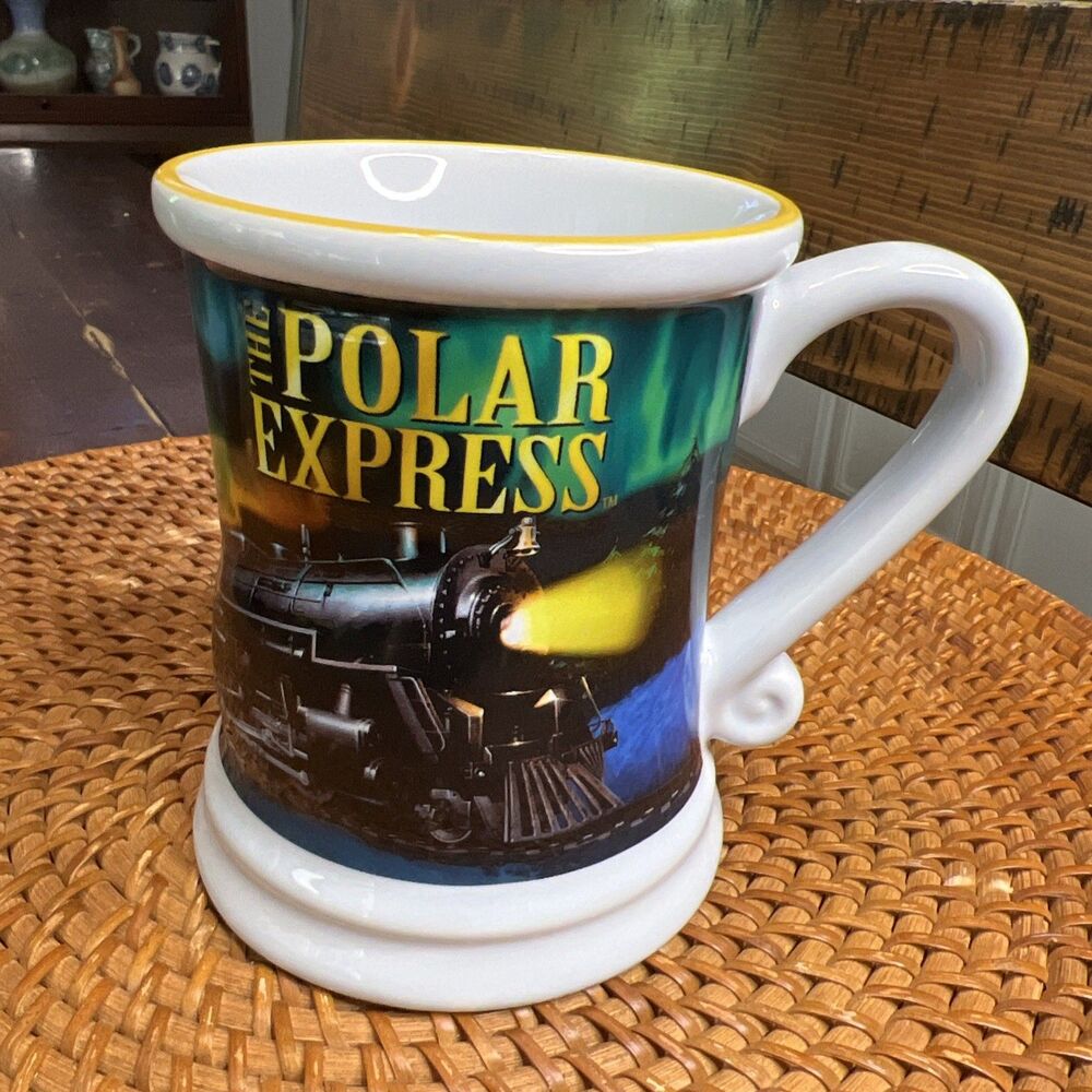 The Polar Express Christmas Train 3D Raised Coffee Mug Warner Bros. Collectible